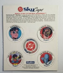 POGS 1993 SUPERMAN DC COMICS SKYCAPS Promo Sheet of 5 – Skybox + BONUS