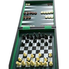 Vintage Magnetic Travel Game Set w/ Pieces Compact Folding Board Portable
