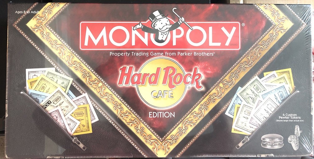 Monopoly Hard Rock Cafe Collector’s Edition Board Game 2002 Vintage Sealed New