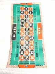 VINTAGE E.S. LOWE WHEEL OF FORTUNE HORSE RACING GAME with original box roulette