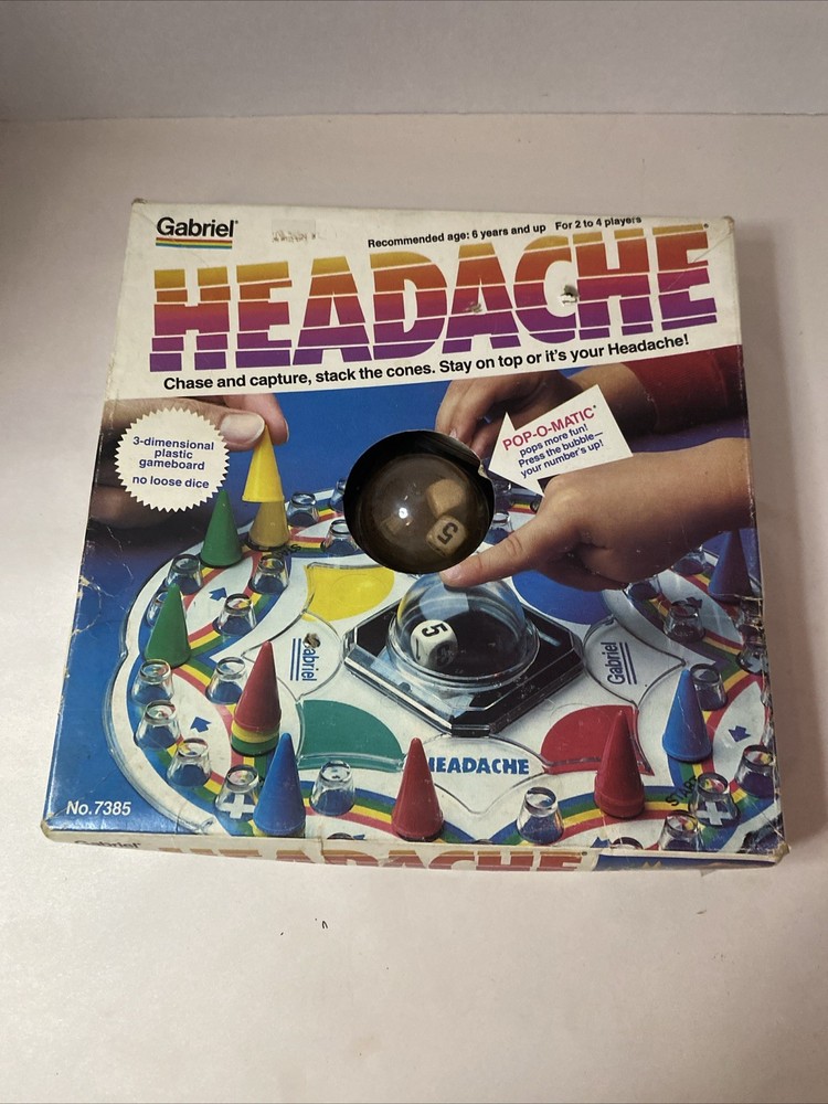 Headache Vintage Board Game Incomplete See Description