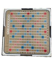 Vintage Scrabble Deluxe Edition Turntable Board Selchow Righter