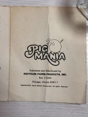 Pig Mania Family Board Game 1977 Vtg David Moffat Pig Mania Dice Chance