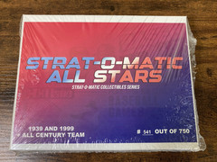 Stratomatic Collectibles Series All-Stars 1939 and 1999 Set + All-Century Team