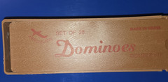 Standard Dominoes Set of 28 Double Six Domino Tiles with Plastic Case, NOS