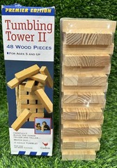 Tumbling Tower II Game 48 Wood pieces 1997 Sealed Wood Complete Box Open