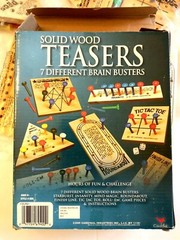 Cardinal Solid Wood Teasers Game 7 Different Brain Busters Games in Box