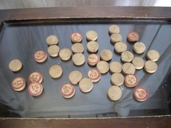 Vintage Wood Bingo Numbers 37 Various