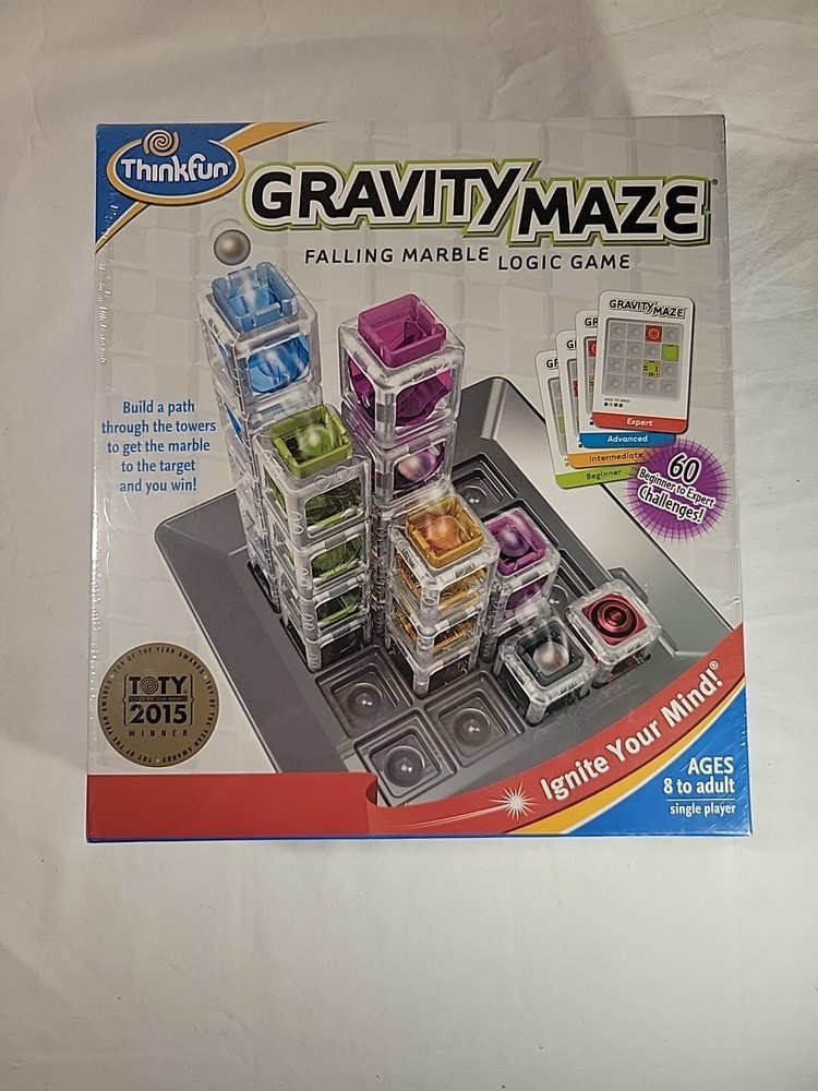 ThinkFun / Gravity Maze / Falling Marble Logic Game / New and Sealed