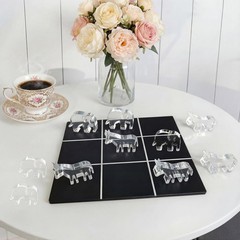 Acrylic Tic Tac Toe Board Game – Modern Coffee Table Decor, Office Desk Acces…