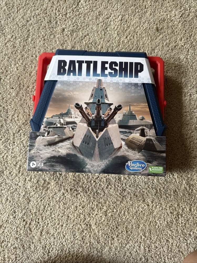 Hasbro Gaming Battleship Board Game War Theme Plastic-Free, Ages 7+, 2 Players