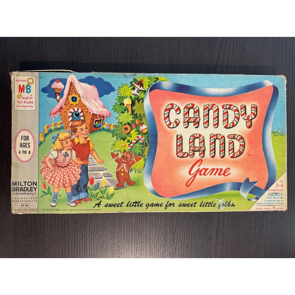 Milton Bradley Candy Land Board Game Unisex OS Multi 1955 Vintage Classic