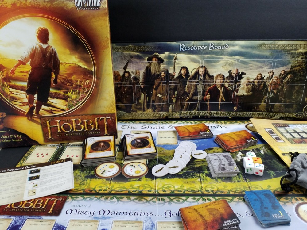 The Hobbit An Unexpected Journey Board Game 1-4 Players Family Fun Complete