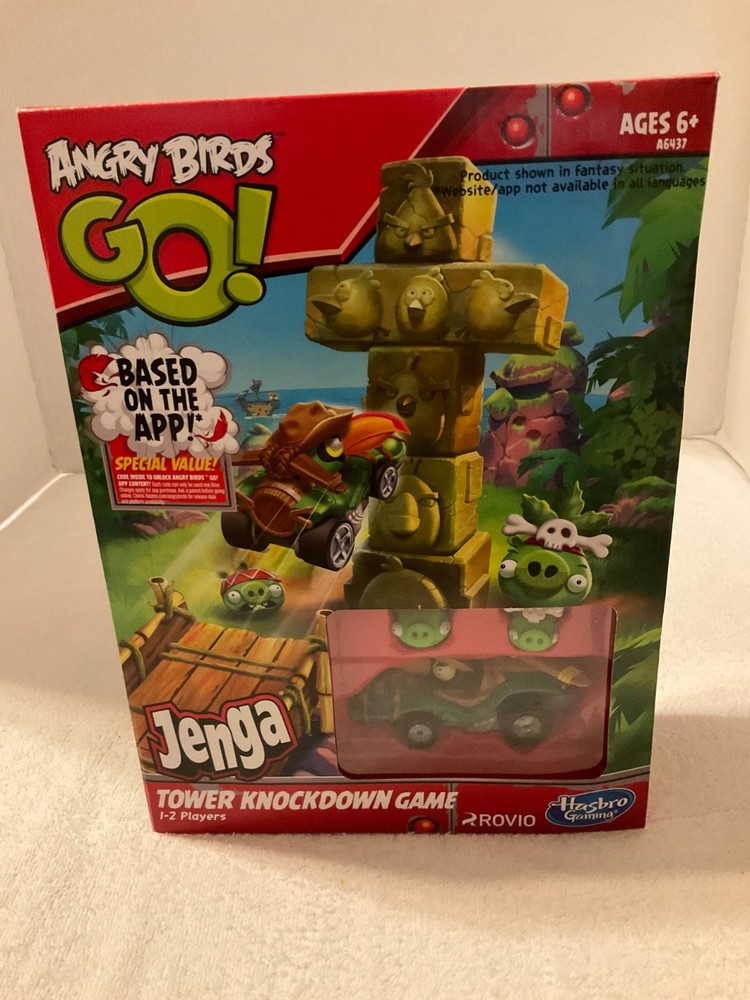 Angry Birds GO! Jenga Tower Knockdown Game Hasbro Gaming