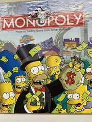 The Simpsons Monopoly Game 2001 Open Box Seems complete