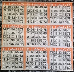 9 On 5 Up Standard Color Collation Bingo Paper Cards 50 Books American Games