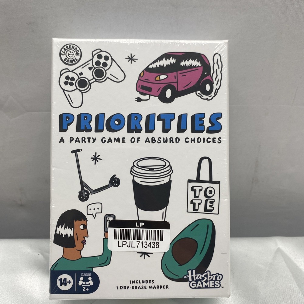 Hasbro Games Priorities Party Game Hilarious Game Of Absurd Choices