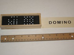 Dominoes Set 28 Wooden Dominoes In Box w/Instructions – Play, Tile Game, Kid Toy