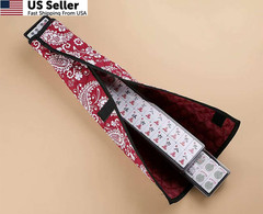 10 inches (W) x 21 (L) x 6 (H), American Mahjong With Red Paisley Bag
