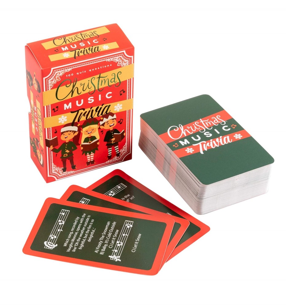 Gift Republic Christmas Music Trivia Card Game 100 Questions Family Party Quiz