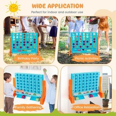 Giant 4-In-A-Row, Wall Mounted & Tabletop Four Connect Game, Indoor Outdoor Boar