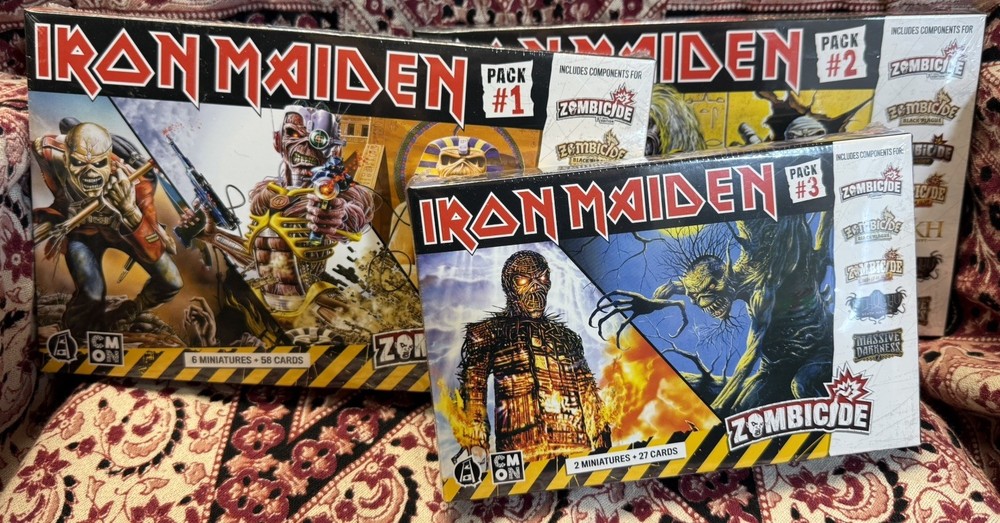 Zombicide IRON MAIDEN Character Expansion Packs #1, #2, and #3 CMON NEW SEALED