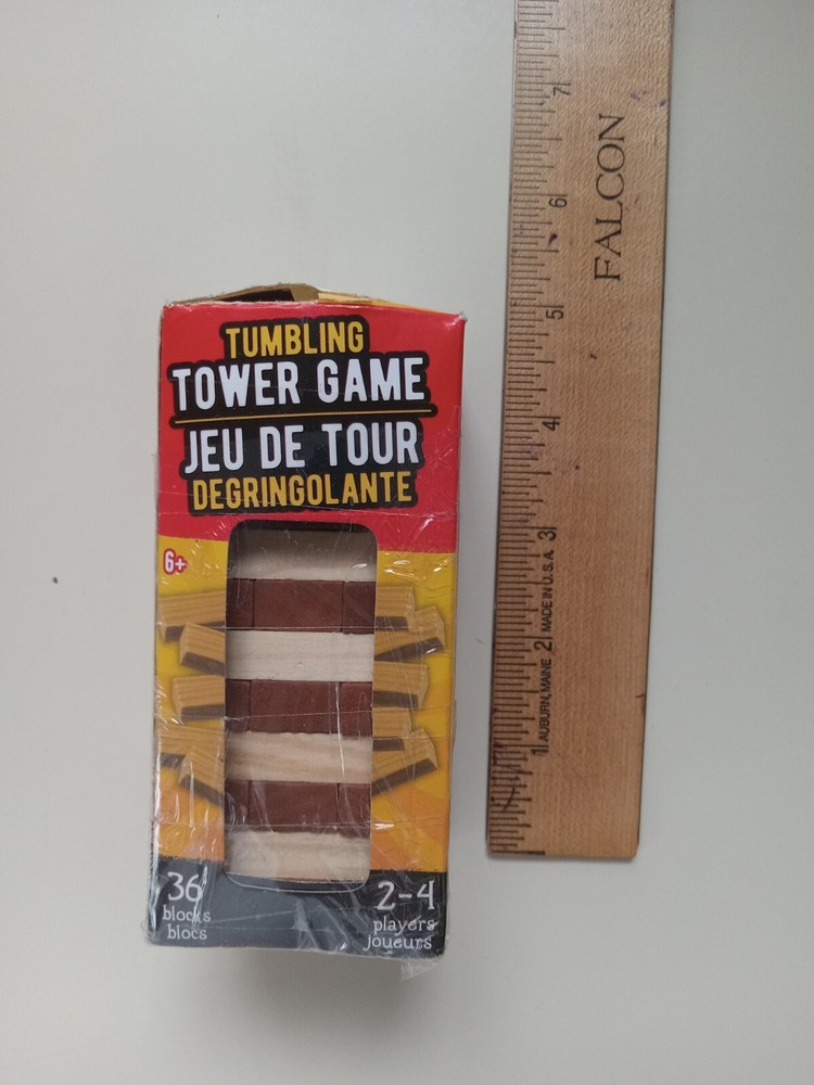 Tumbling Tower Game New Toy Mini Small ~4.5″ 36-Blocks Travel Free Shipping