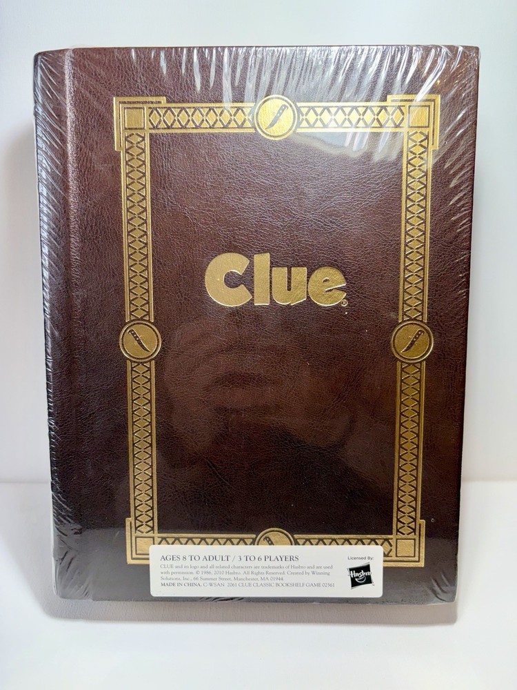 Clue Detective Game RARE Classic Games Hasbro 2010 Book Style Bookshelf SEALED