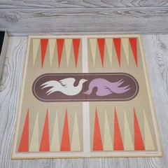 Backgammon Game Wood Pieces Game Night 1975 Selchow and Richter Vintage