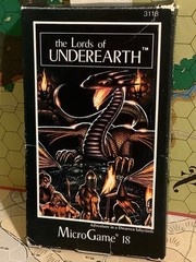 Lords of UNDEREARTH Unpunched Fantasy Dwarves Orcs MicroGame BOX RPG Metagaming