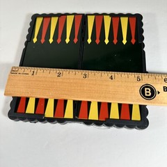 Miniature Magnetic Backgammon Travel Case Set Pocket Size Complete Set