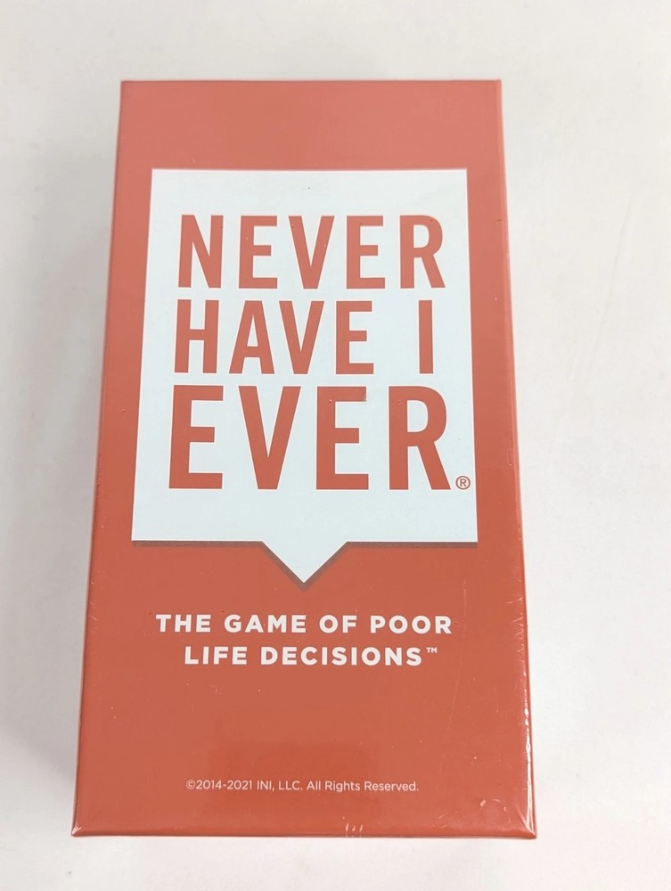 NEVER HAVE I EVER-Poor Life Decisions Game Classic Edition Party SEALED 2015