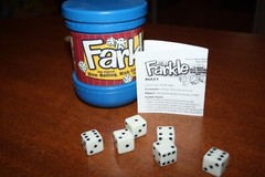 The Classic Farkle Dice Blue Cup Dice Rolling Risk Taking Game! Patch 2008