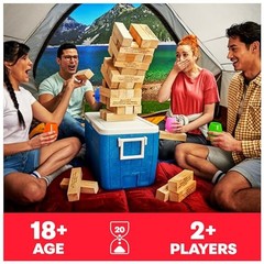 Spin Master Games Happy Hour Tower Giant Jumbling Wooden Blocks 6069713 – Wood