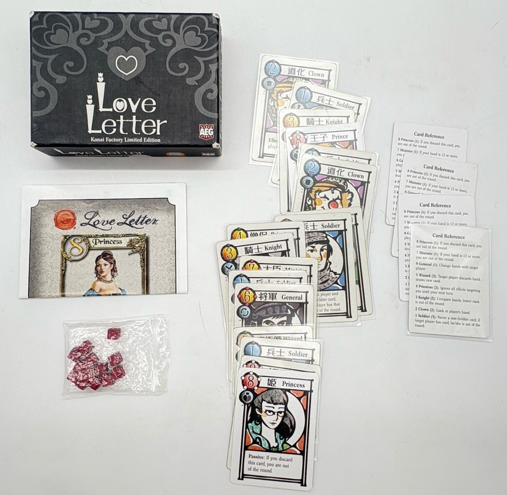 AEG – Love Letter Card Game Kanai Factory Limited Edition Complete used