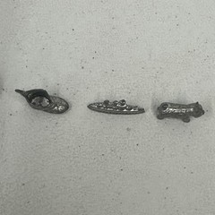 Vtg Monopoly Replacement Pieces 1961 Tokens 8 pcs Car Cannon 1960s