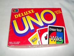 Deluxe UNO International Games 1991 Complete with tray cards score pad