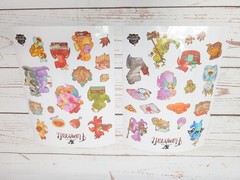 Flamecraft Board Game Sticker Sheets & Bookmarks New Kickstarter Promos Dragons