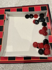 Checkers Board Game Set with 24 Pieces Classic Games