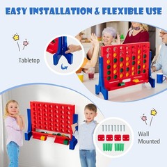 Wall Mounted or Tabletop Giant 4 in a Row Jumbo 4-to-Score Connect Game Set