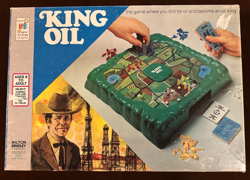 King Oil Board Game Milton Bradley 1974 Complete Vintage