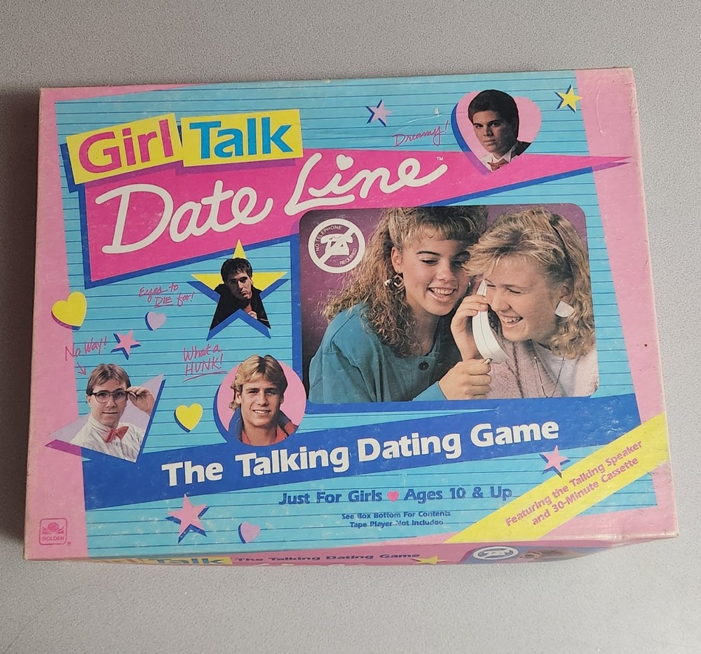 GIRL TALK DATE LINE 1989 BOARD GAME COMPLETE IN ORIGINAL BOX