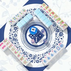 Jolitac American Mahjong Game Set, 166 Premium 10 inches x 3 inches, Blue