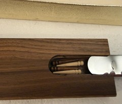 Vintage Pleasantime Dominoes Set Double Six Opalene Walnut Cribbage Counter Box