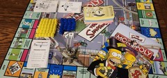 Rare UK Version The Simpsons Monopoly 2003 Boardgame 99% Complete USA SHIPPER