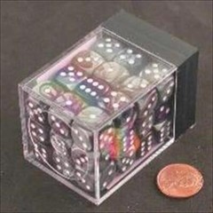 d6Cube12mmGemini#2 PUSTwh – Chessex (Pack of 36)