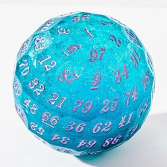 Liquid core D100 Dice, Single 100 Sided 50mm DND dice D100 Dice for Dungeons …