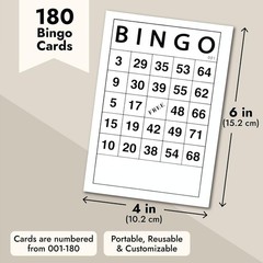 180 Sheets Reusable Bingo Cards – Perfect for Adult Birthday Parties & Events