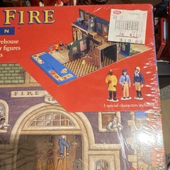 Vintage YES! Entertainment Police & Fire Station Pop-Up Playset w/ Sound Effects