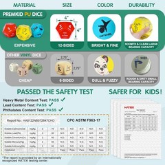 Premkid Kids Exercise Foam Dice Set for Indoor Outdoor Fun Learning Games